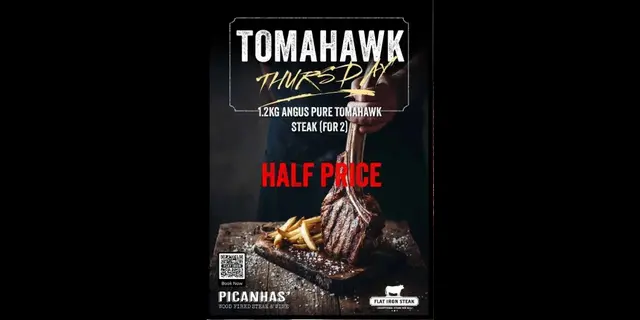 Every Thursday: Get 1.2 kg of Pure Tomahawk 50% off