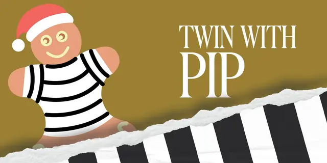 跟姜饼人Pip 一起穿间条可享7折优惠！